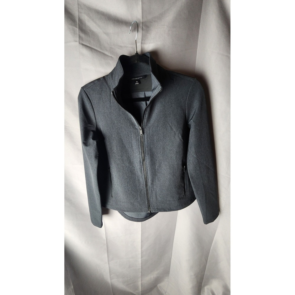Mercer+Mettle Womens Full Zip Jacket Gray MM7105 XS Utilitarian Gorpcore Casual